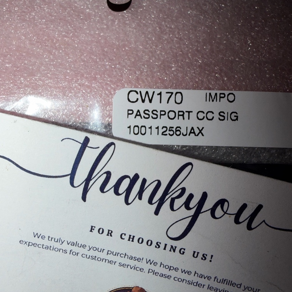 NWT 2026 Coach Powder Pink Passport Holder CW170 SAMEDAY SHIP - Picture 4 of 4